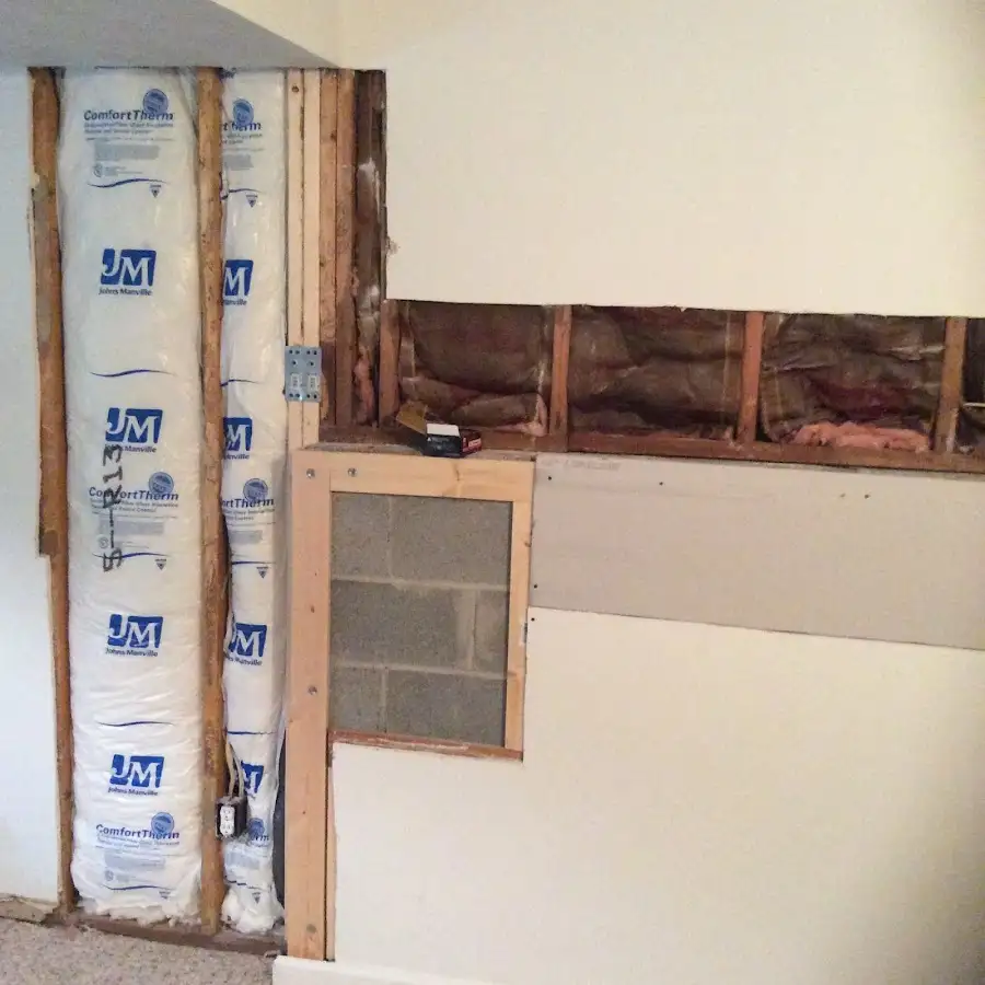 Wall insulation replacement during Contents Cleaning & Restoration in Ontwa